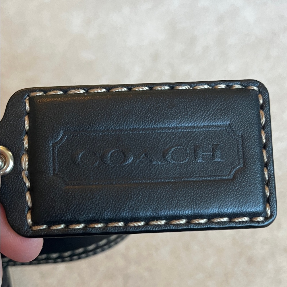 Coach Black Leather/fabric hobo bag